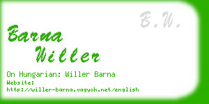 barna willer business card